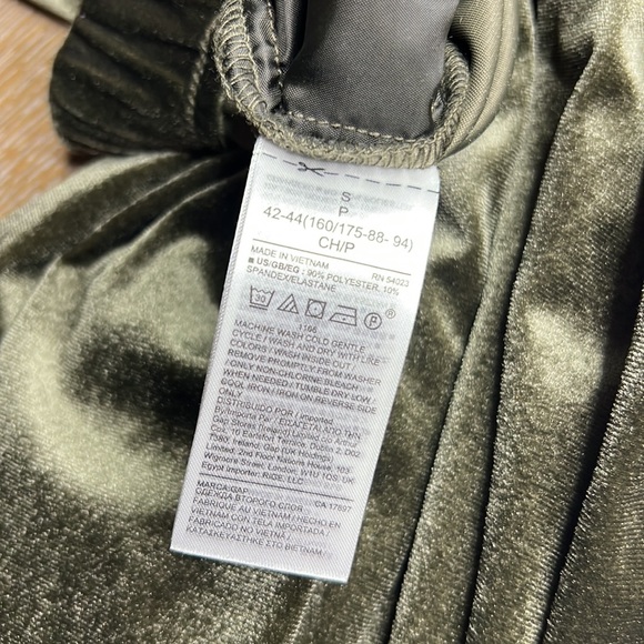 GAP Green Velvet Lounge Drawstring Pants S - Picture 8 of 9